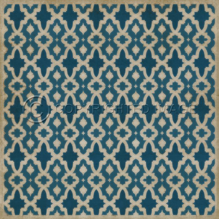Vintage Vinyl Floorcloths (Pattern 31 The Blue Mosque)