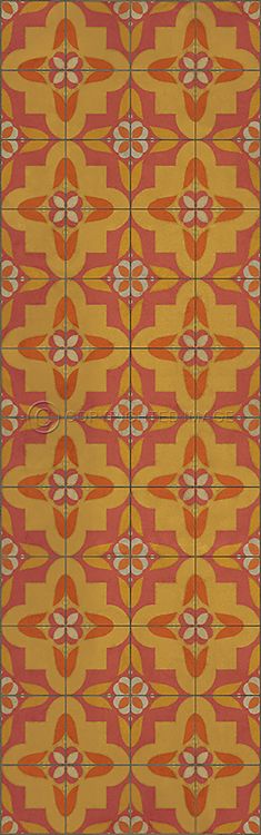 Spicher & Company Vintage Vinyl Floorcloth Mat (Classic Pattern 33 Lollygagger)