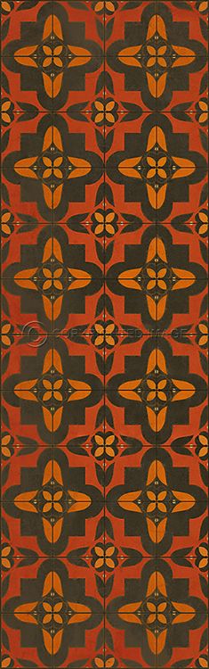 Vintage Vinyl Floorcloth Mats (Pattern 33 the Red Baron)