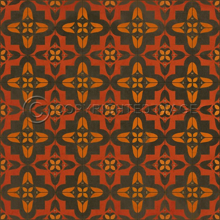 Vintage Vinyl Floorcloth Mats (Pattern 33 the Red Baron)