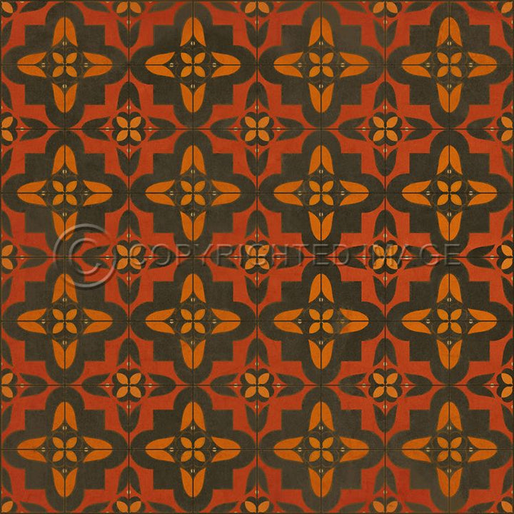 Vintage Vinyl Floorcloth Rug (Pattern 33 the Red Baron)