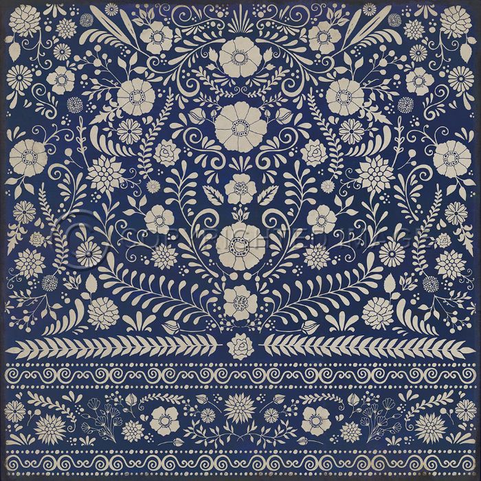 Vintage Vinyl Floorcloth Rug (Pattern 36 Dickinson)