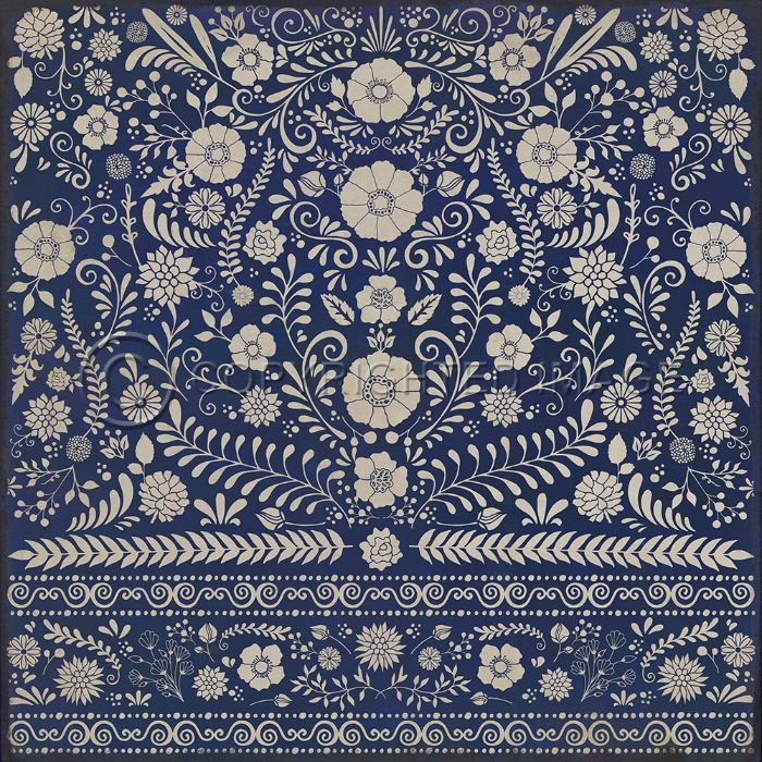 Vintage Vinyl Floorcloth Rug (Pattern 36 Dickinson)