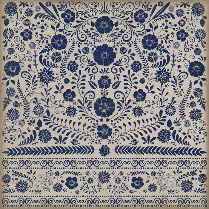 Vintage Vinyl Floorcloth Rug (Pattern 36 Liddell)