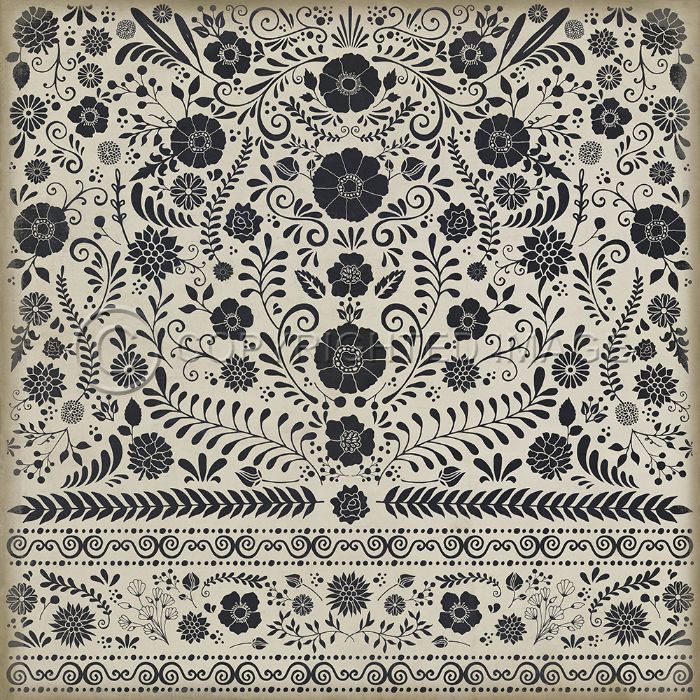 Vintage Vinyl Floorcloth Rug (Pattern 36 Lovecraft)
