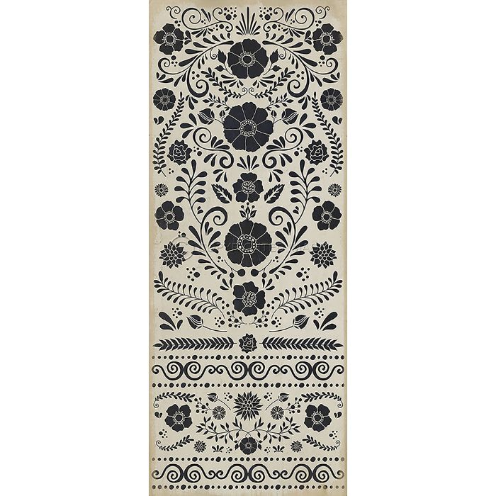 Spicher & Company Vintage Vinyl Floorcloth Mat (Classic Pattern 36 Lovecraft)