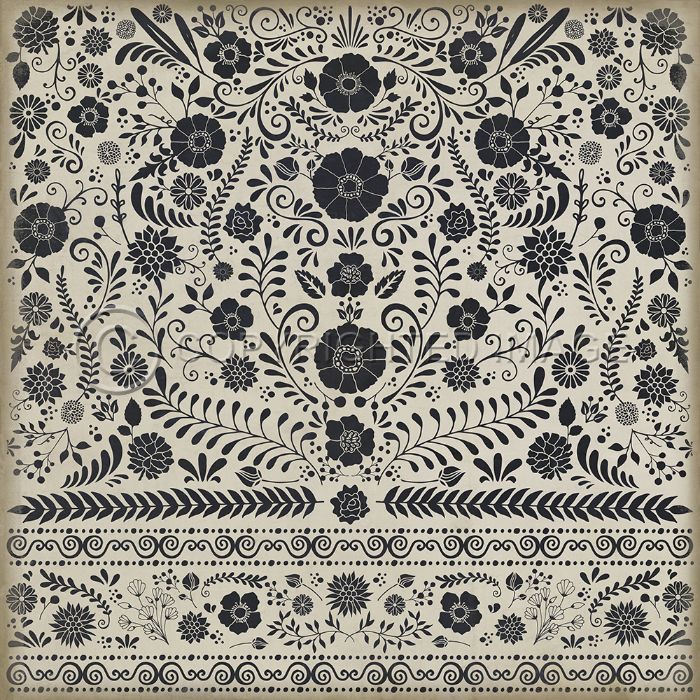 Vintage Vinyl Floorcloth Rug (Pattern 36 Lovecraft)
