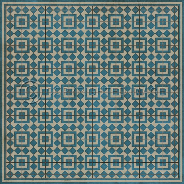 Vintage Vinyl Floorcloth Mat (Pattern 37 Helena)