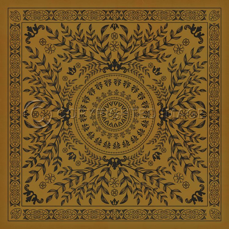 Vintage Vinyl Floorcloth Rug (Pattern 40 Alhambra)