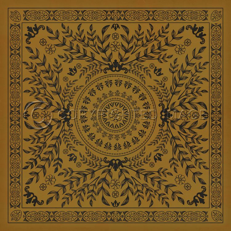 Spicher & Company Vintage Vinyl Floorcloth Mat (Classic Pattern 40 Alhambra)