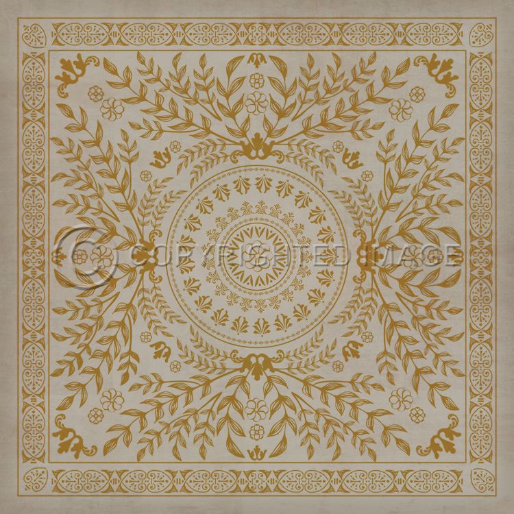Vintage Vinyl Floorcloth Rug (Pattern 40 Versailles)