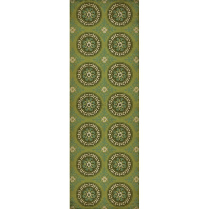 Spicher & Company Vintage Vinyl Floorcloth Mat (Classic Pattern 43 Dharma)