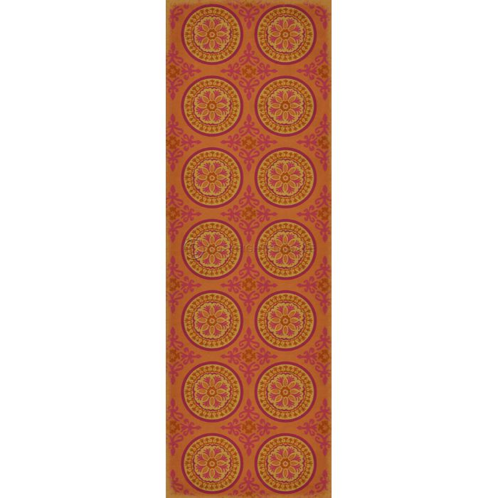 Vintage Vinyl Floorcloth Rug (Pattern 43 Enlightenment)