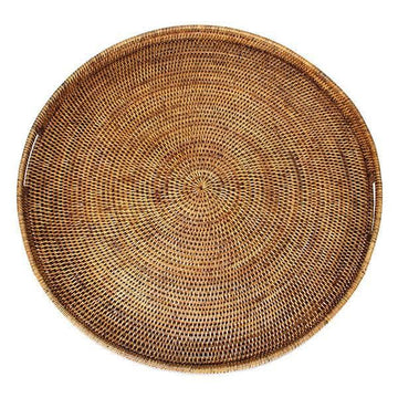 Rattan Tray w/ Handle Round 20