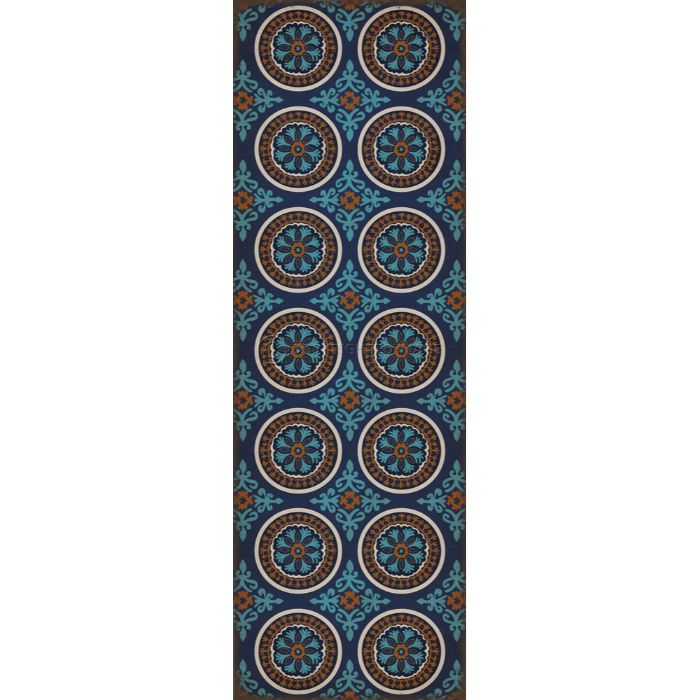 Vintage Vinyl Floorcloth Rug (Pattern 43 Samadi)