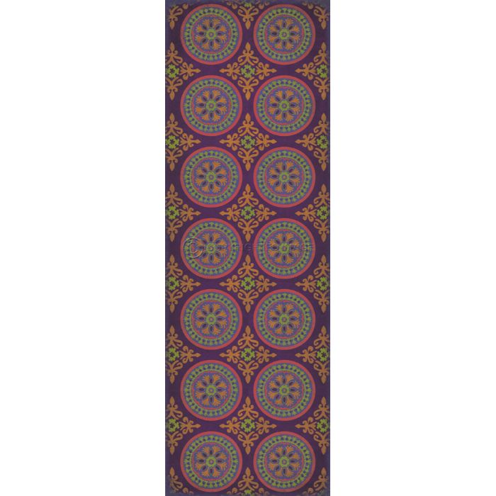 Vintage Vinyl Floorcloth Rug (Pattern 43 Samsara)