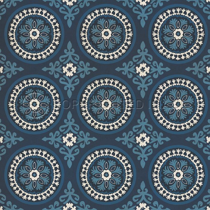 Vintage Vinyl Floorcloth Mats (Pattern 43 Zen)