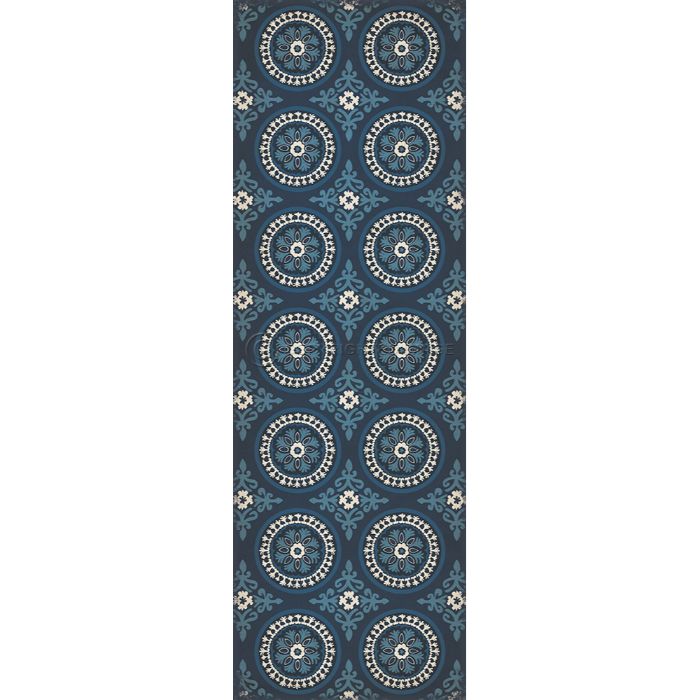 Vintage Vinyl Floorcloth Rug (Pattern 43 Zen)