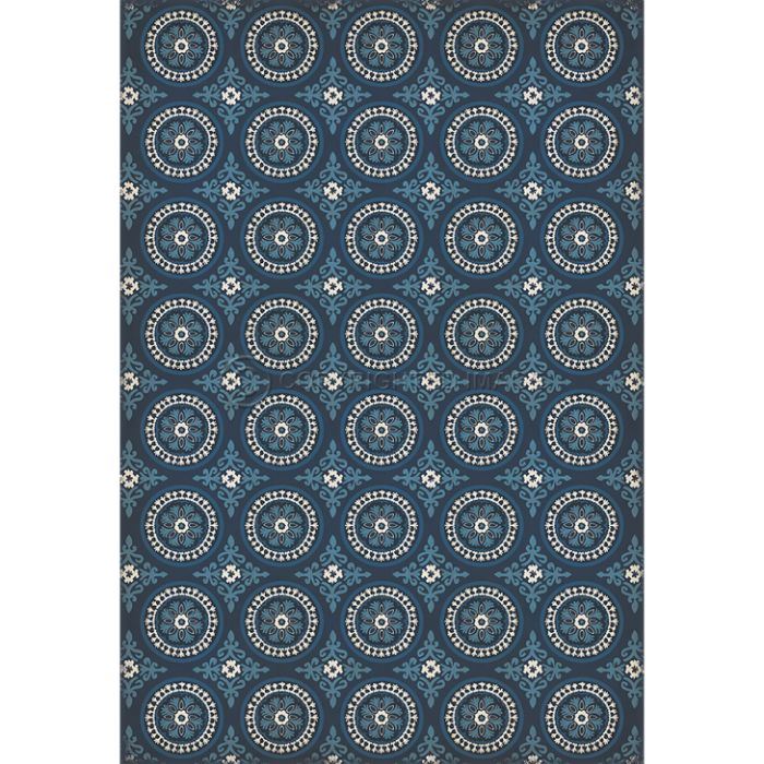 Vintage Vinyl Floorcloth Rug (Pattern 43 Zen)