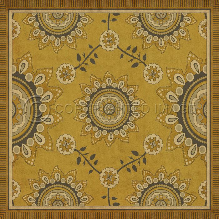 Vintage Vinyl Floorcloth Rug (Pattern 44 Holein)