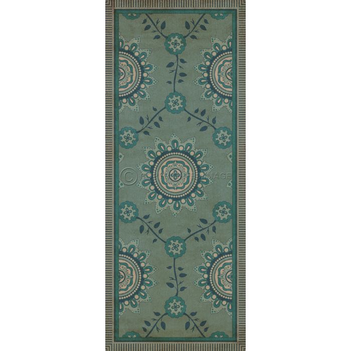 Vintage Vinyl Floorcloth Rug (Pattern 44 Shisha)