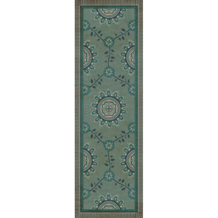 Vintage Vinyl Floorcloth Rug (Pattern 44 Shisha)