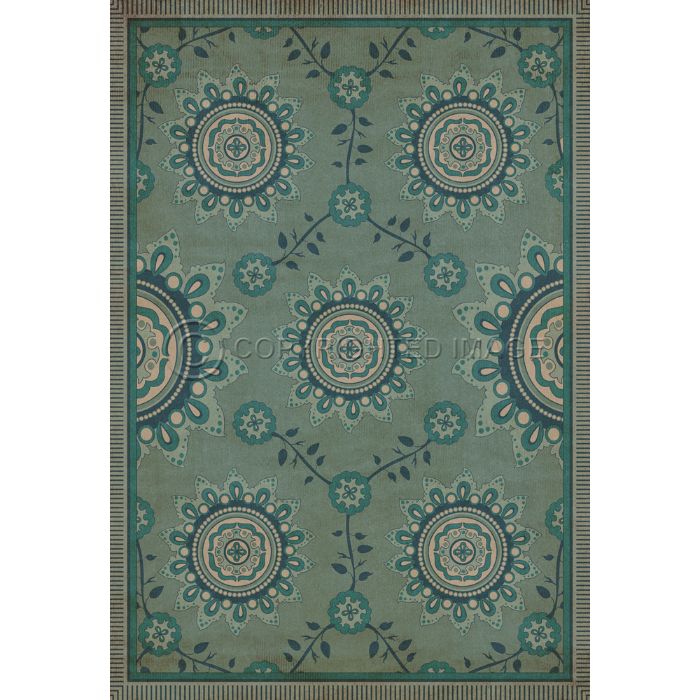 Vintage Vinyl Floorcloth Rug (Pattern 44 Shisha)