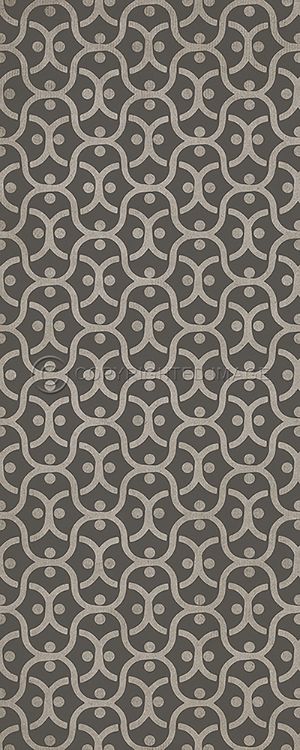 Spicher & Company Vintage Vinyl Floorcloth Mat (Classic Pattern 47 Grey Matter)