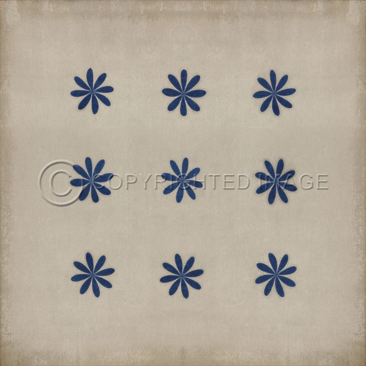 Vintage Vinyl Floorcloth Rug (Pattern 48 Cloche)