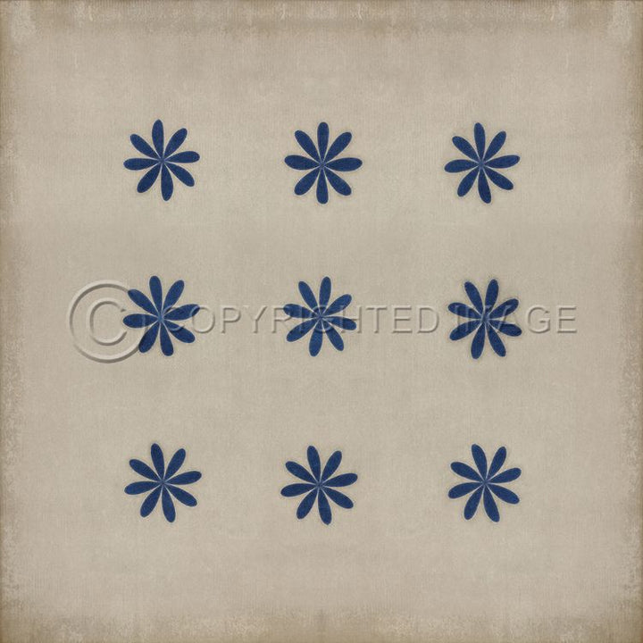 Vintage Vinyl Floorcloth Rug (Pattern 48 Cloche)