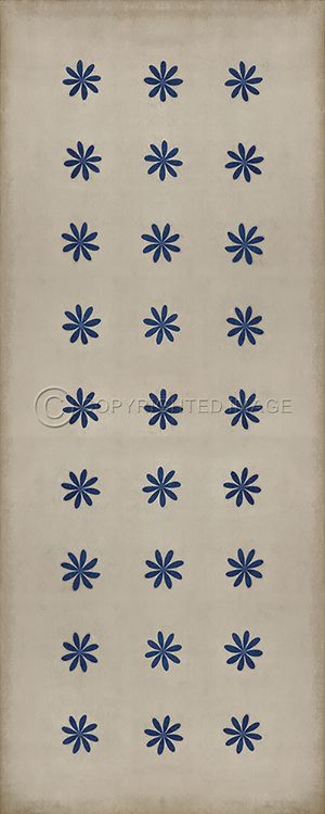 Vintage Vinyl Floorcloth Rug (Pattern 48 Cloche)