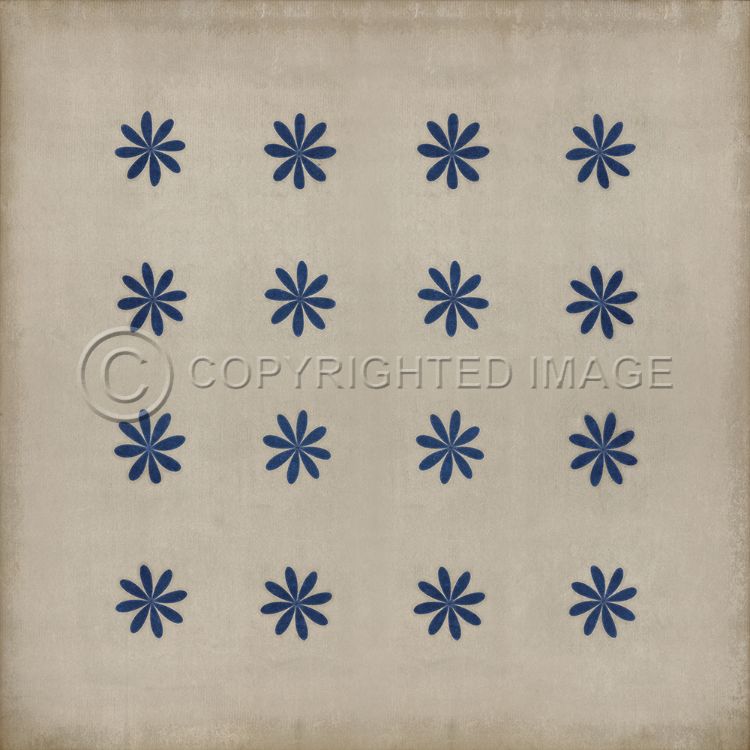 Vintage Vinyl Floorcloth Rug (Pattern 48 Cloche)