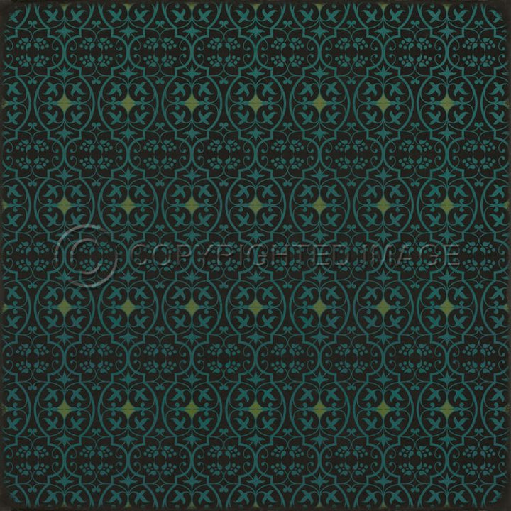 Spicher & Company Vintage Vinyl Floorcloth Mat (Classic Pattern 51 Lenore)