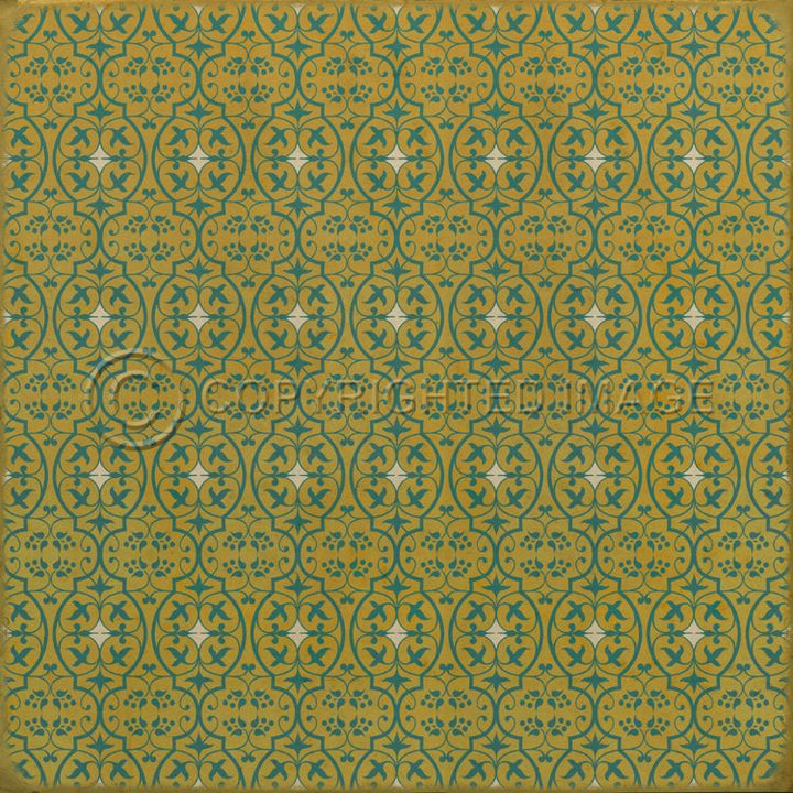 Vintage Vinyl Floorcloth Rug (Pattern 51 the Season of Light)