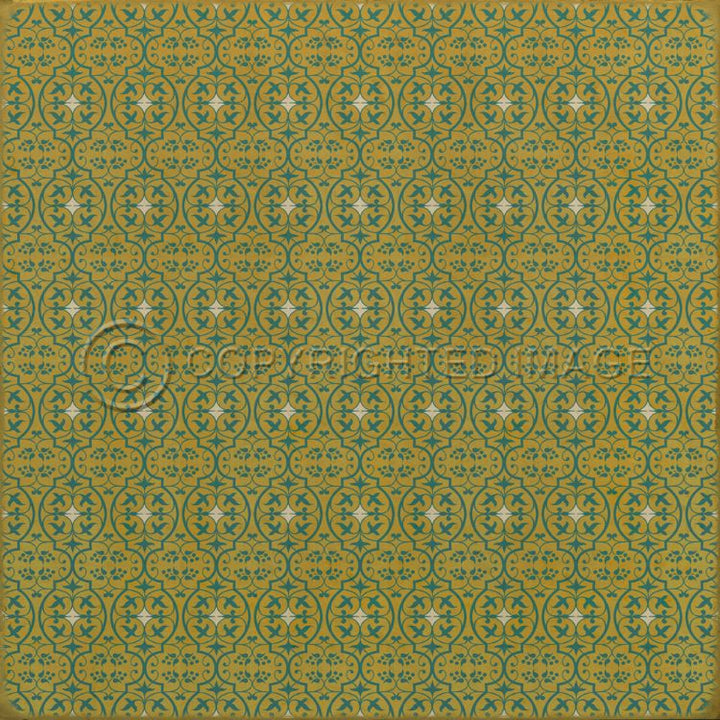 Vintage Vinyl Floorcloth Rug (Pattern 51 the Season of Light)
