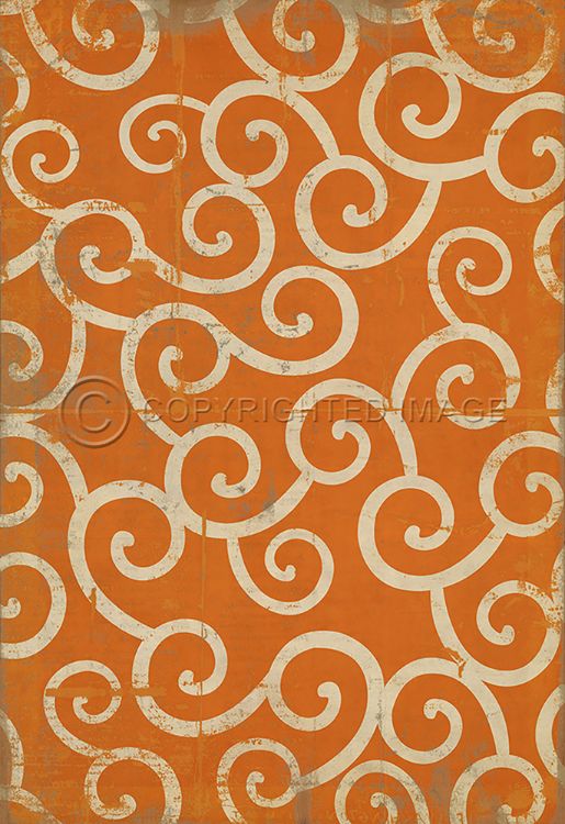 Vintage Vinyl Floorcloth Mats (Pattern 04 Salt Water Taffy)