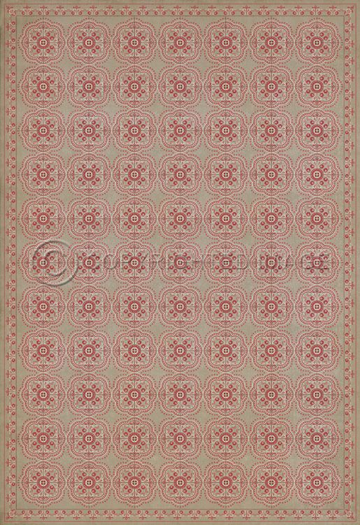 Vintage Vinyl Floorcloth Mat (Classic Pattern 28 Dollhouse)