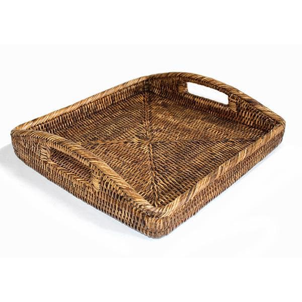 Rattan Square Tray 12"