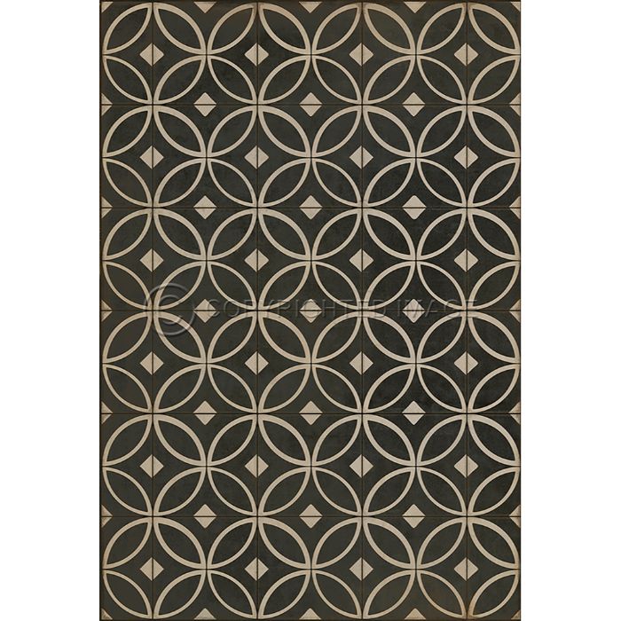 Spicher & Company Vintage Vinyl Floorcloth Mat (Classic Pattern 70 Marry the Night)