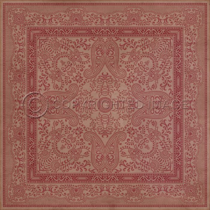 Spicher & Company Vintage Vinyl Floorcloth Mat (Classic Pattern 76 A World of My Own)