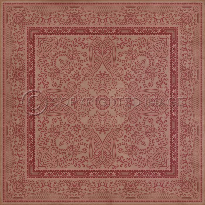 Spicher & Company Vintage Vinyl Floorcloth Mat (Classic Pattern 76 A World of My Own)