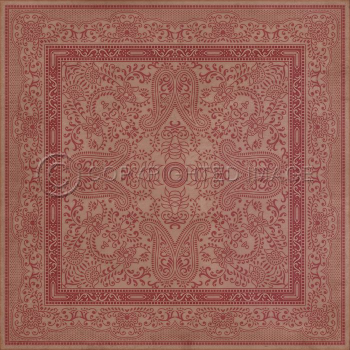 Vintage Vinyl Floorcloth Mat (Classic Pattern 76 A World of My Own ...