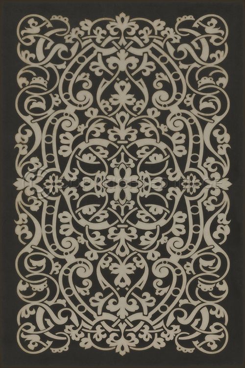 Vintage Vinyl Floorcloth Mats (Pattern 77 Beethoven)