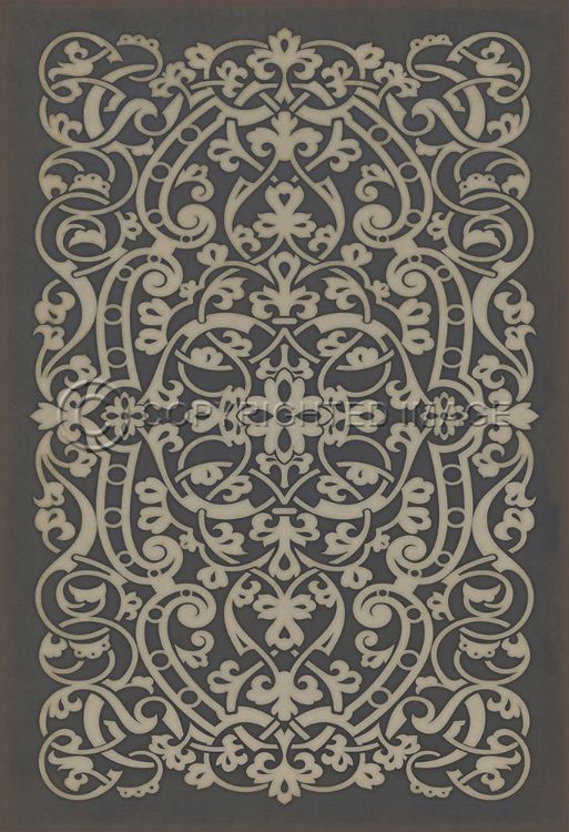 Spicher & Company Vintage Vinyl Floorcloth Mat (Classic Pattern 77 Chopin)