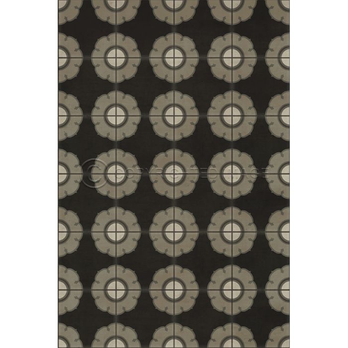 Spicher & Company Vintage Vinyl Floorcloth Mat (Classic Pattern 78 Smoke Gets in Your Eyes)