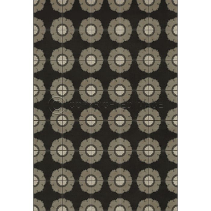 Spicher & Company Vintage Vinyl Floorcloth Mat (Classic Pattern 78 Smoke Gets in Your Eyes)