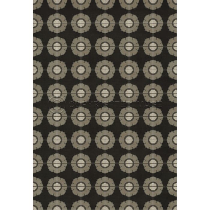 Spicher & Company Vintage Vinyl Floorcloth Mat (Classic Pattern 78 Smoke Gets in Your Eyes)