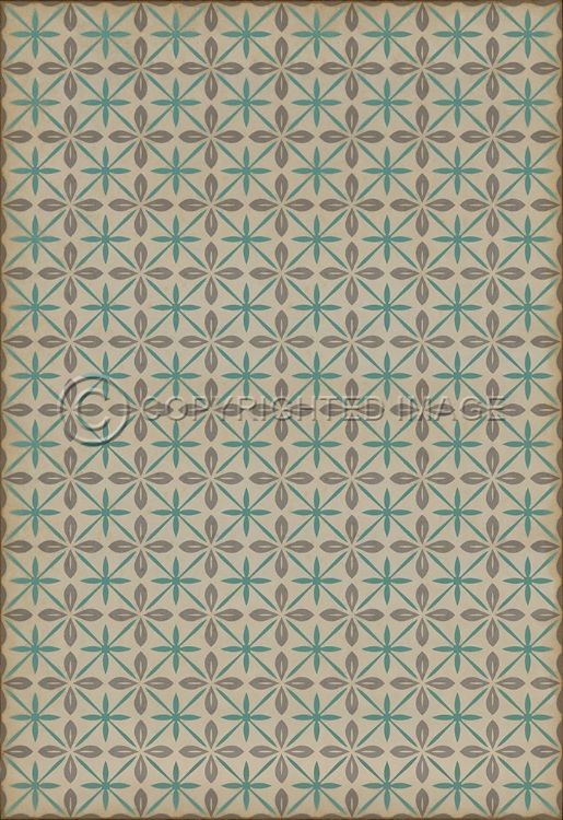 Vintage Vinyl Floorcloth Mat (Classic Pattern 81 The Soda Fountain ...