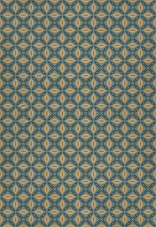 Vintage Vinyl Floorcloth Mat (Classic Pattern 82 Darling)