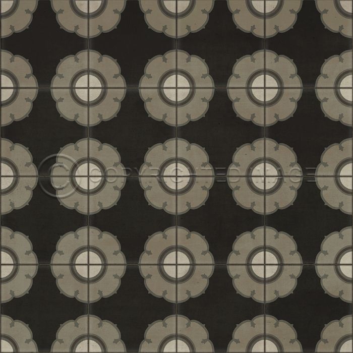 Spicher & Company Vintage Vinyl Floorcloth Mat (Classic Pattern 78 Smoke Gets in Your Eyes)